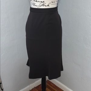 Chocolate brown tulip hem skirt